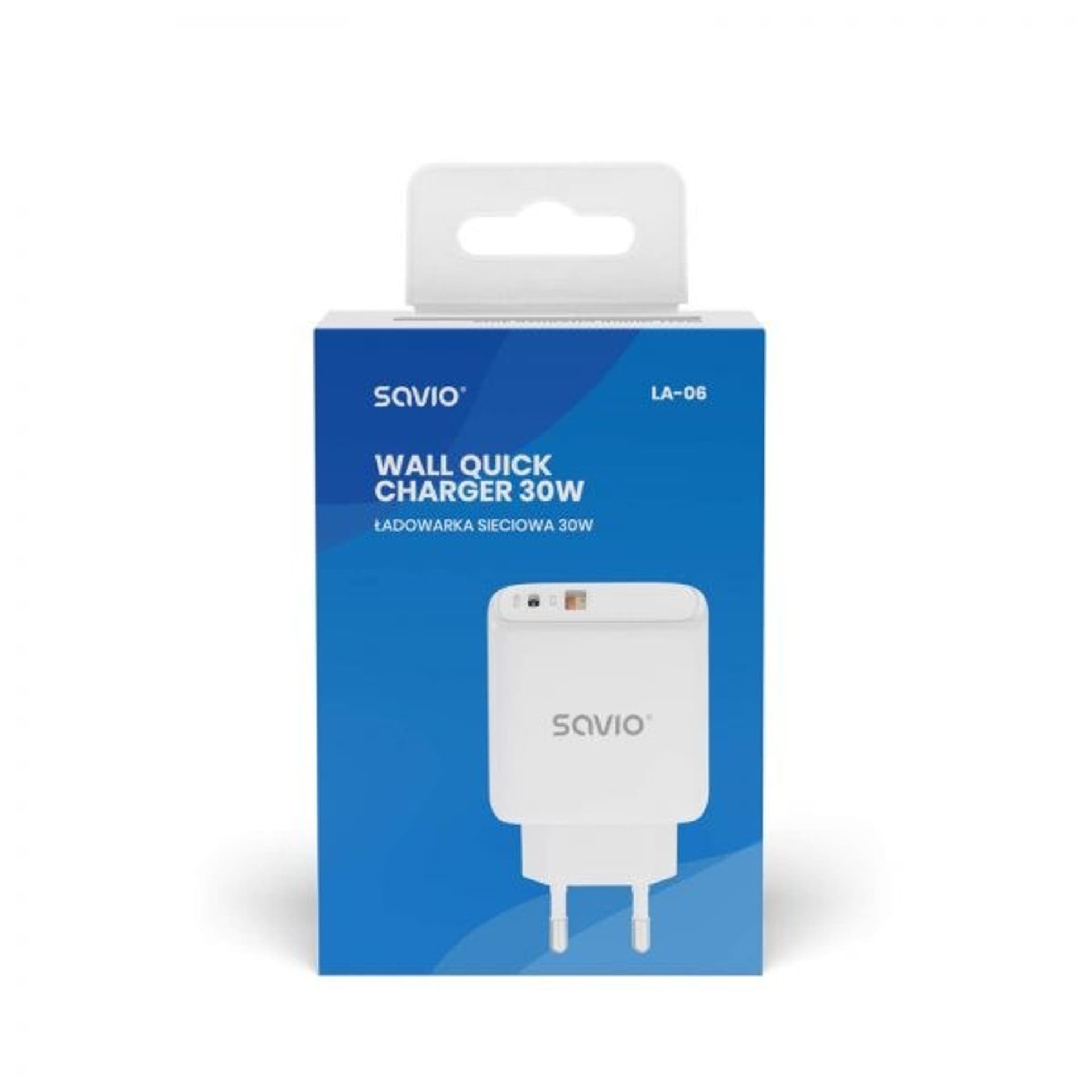 

SAVIO ŁADOWARKA SIECIOWA 30W QUICK CHARGE, POWER DELIVERY 3.0 LA-06