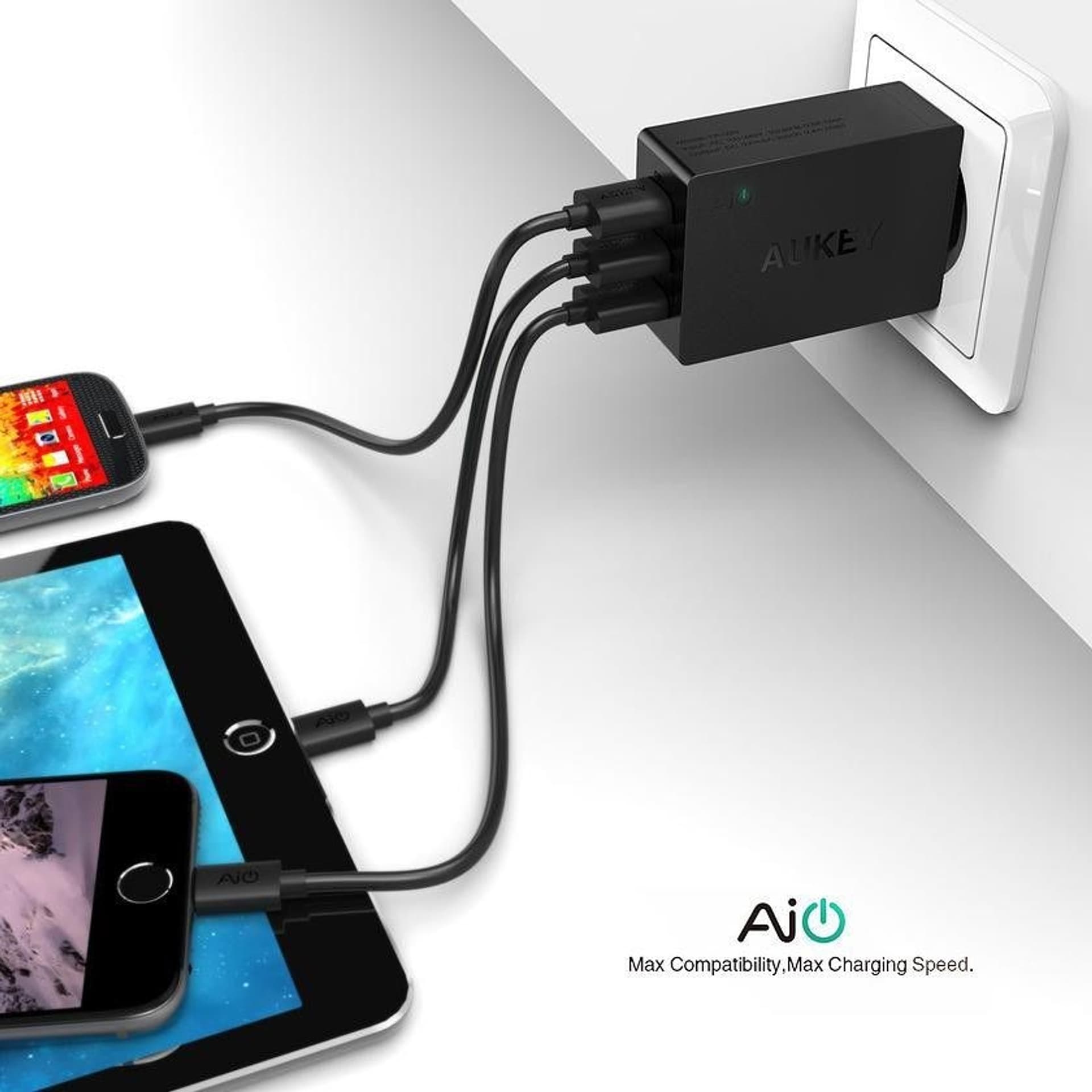 

AUEKY PA-U35 ŁADOWARKA SIECIOWA 30W 3XUSB AIPOWER