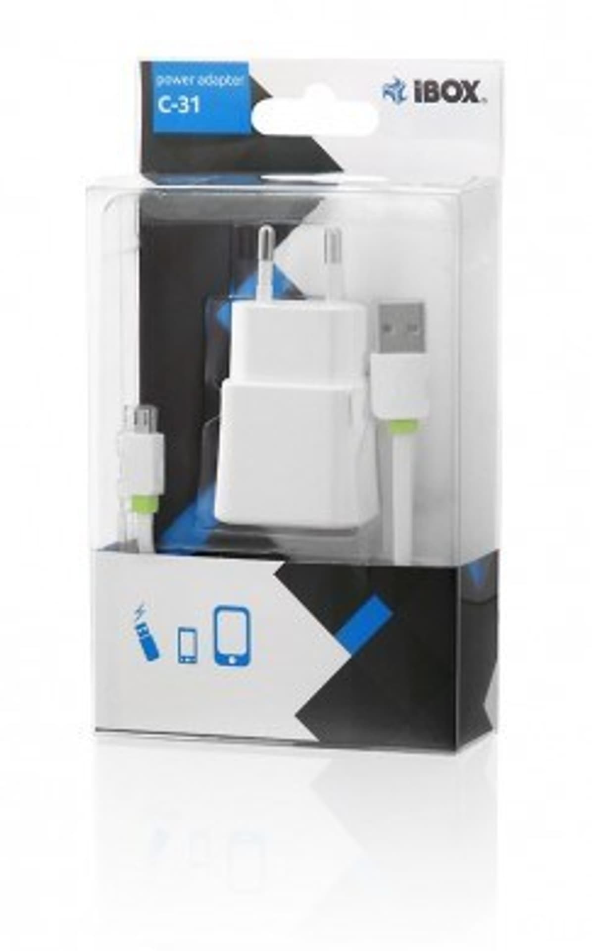 

Ładowarka sieciowa IBOX C-31 USB WHITE ILUC31W (USB; kolor biały)