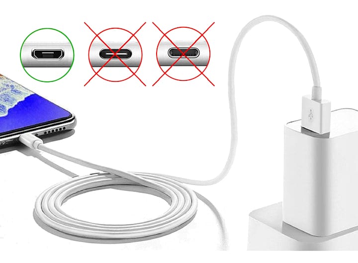 Kabel USB - micro USB TYP B uniwersalny 1m biały