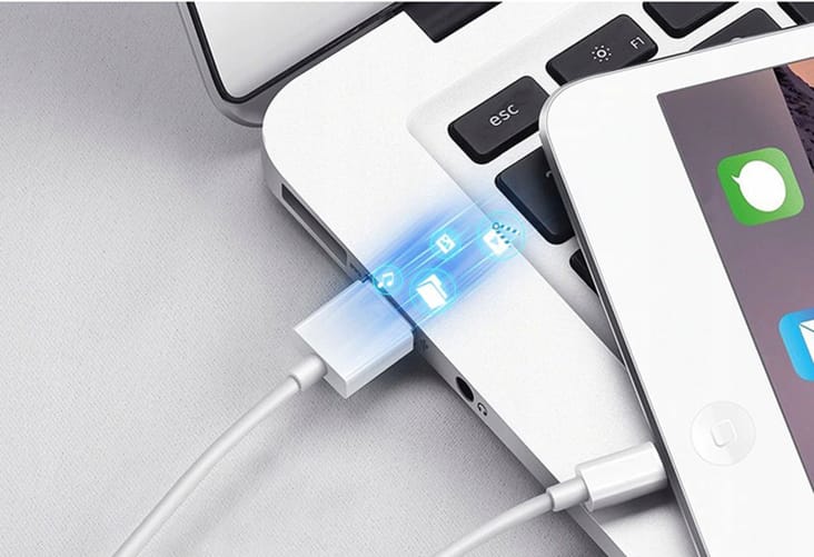 Kabel USB - micro USB TYP B uniwersalny 1m biały