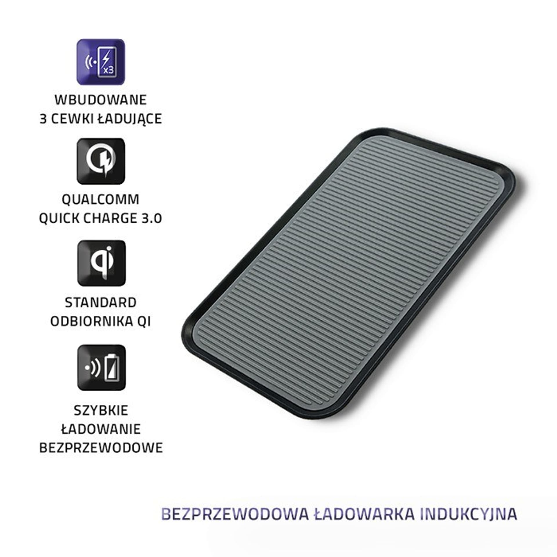 

Qoltec Bezprzewodowa ładowarka indukcyjna | Qualcomm QuickCharge 3.0 10W | Czarny (0NC)