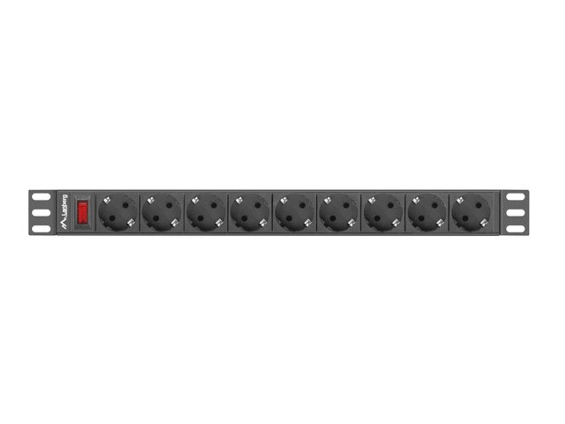 

LANBERG LISTWA ZASILAJĄCA RACK 19" PDU 1U, 16A, 9X SHUKO, 3M PDU-09F-0300-BK