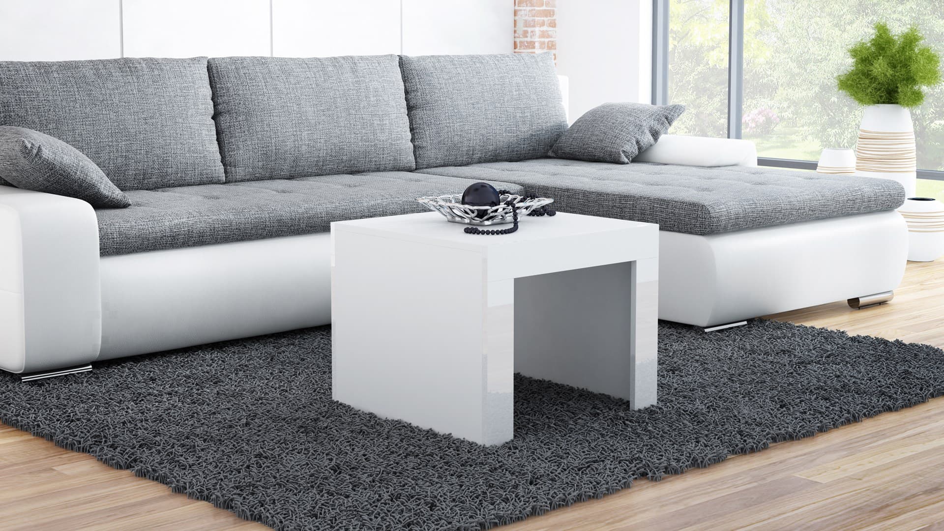 

Stolik/ława TESS 60 biały/ biały połysk