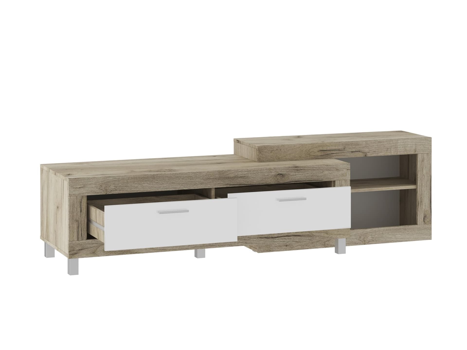 

Szafka RTV 195x52x52 ULTRA craft szary/biały poł.