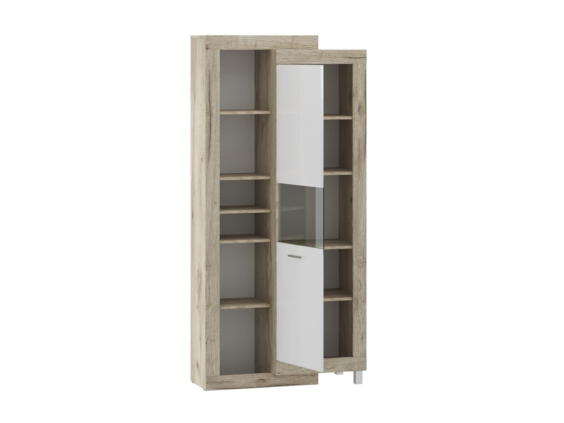

Regał 91x196x42 ULTRA dąb craft szary/biały połysk