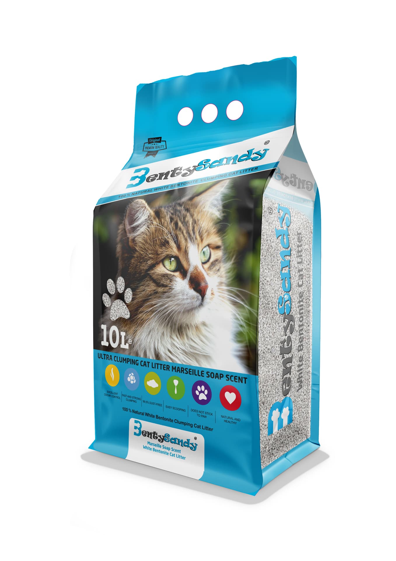 

BENTY SANDY MARSEILLE SOAP Żwirek bentonitowy biały 10l