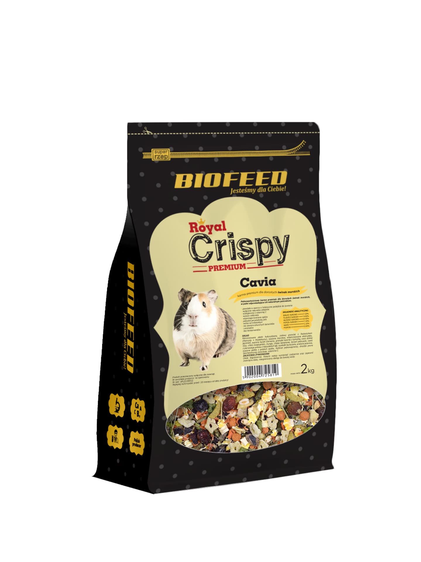 

BIOFEED Royal Crispy Premium Cavia 2kg - dla świnek morskich