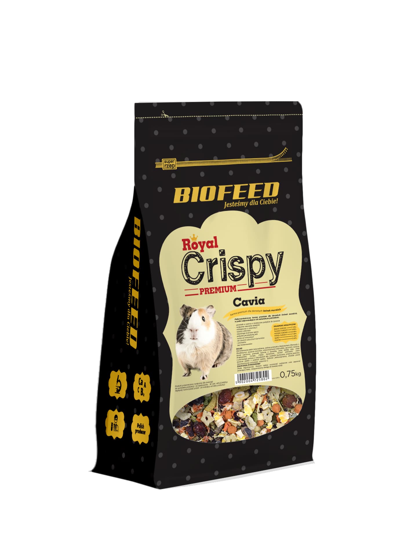 

BIOFEED Royal Crispy Premium Cavia 750g - dla świnek morskich
