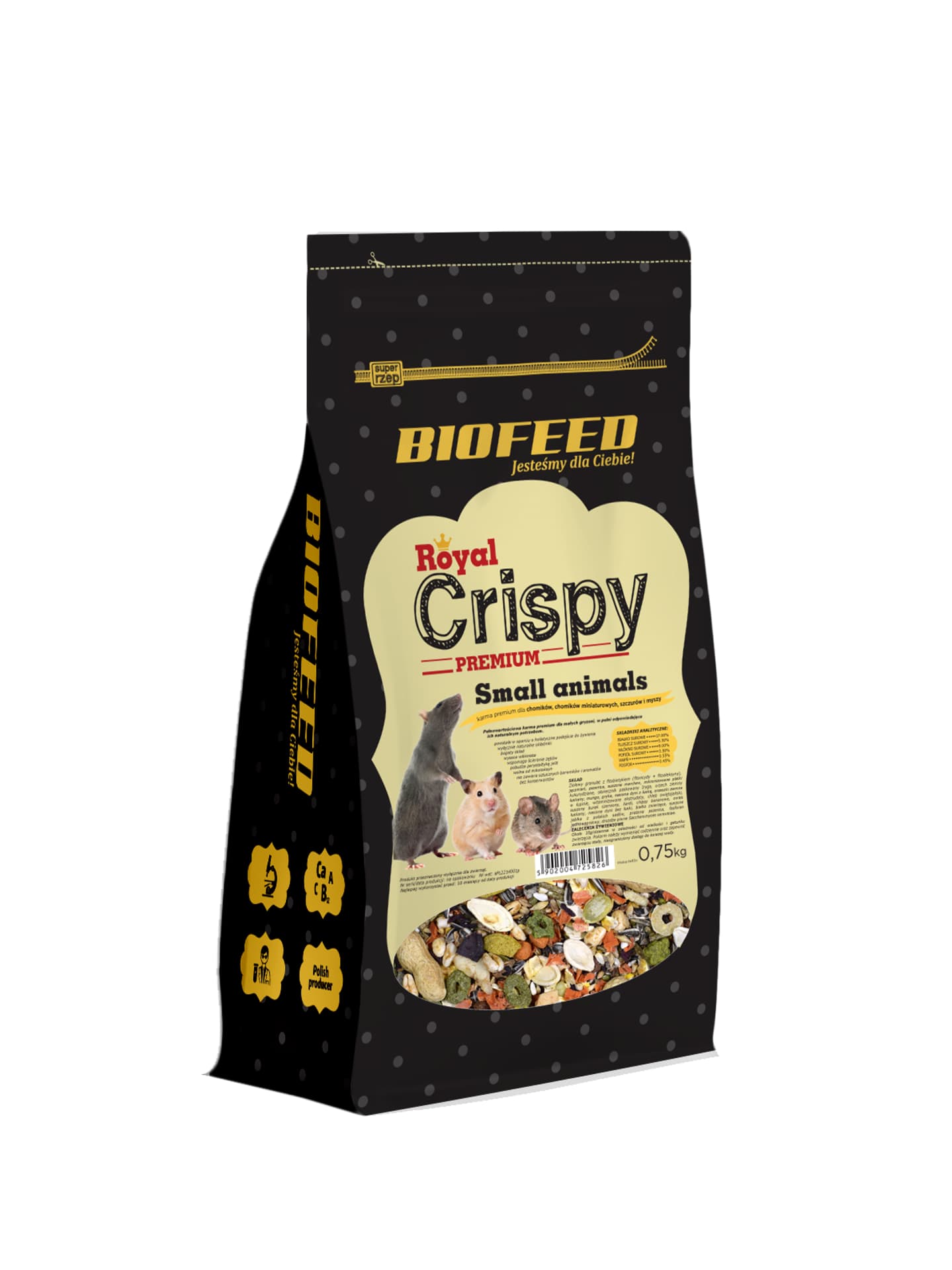 

BIOFEED Royal Crispy Premium Small Animals 750g - dla małych gryzoni