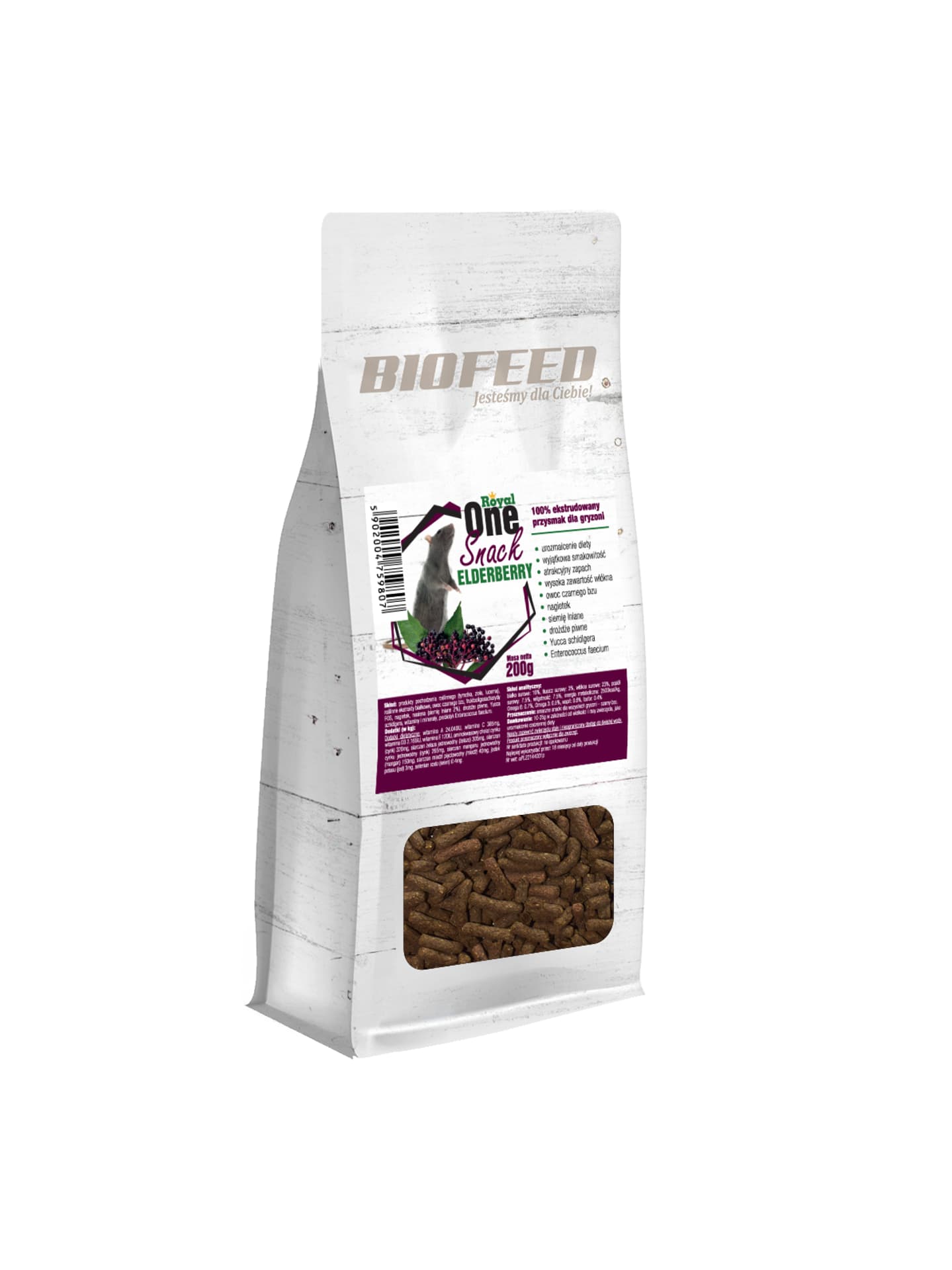 

BIOFEED Royal One Snack - Elderberry (czarny bez) 200g, Czarny bez) 200