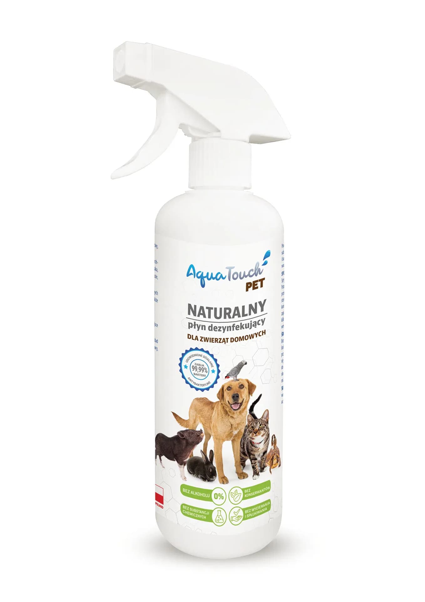 

AQUATOUCH PET Naturalny płyn dezynfekujący dla zwierząt domowych 500ml