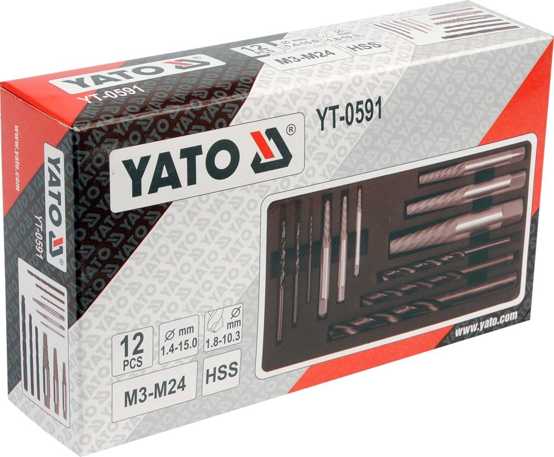 

Zestaw wierteł do metalu YATO YT-0591 (Stal; 12 szt.)