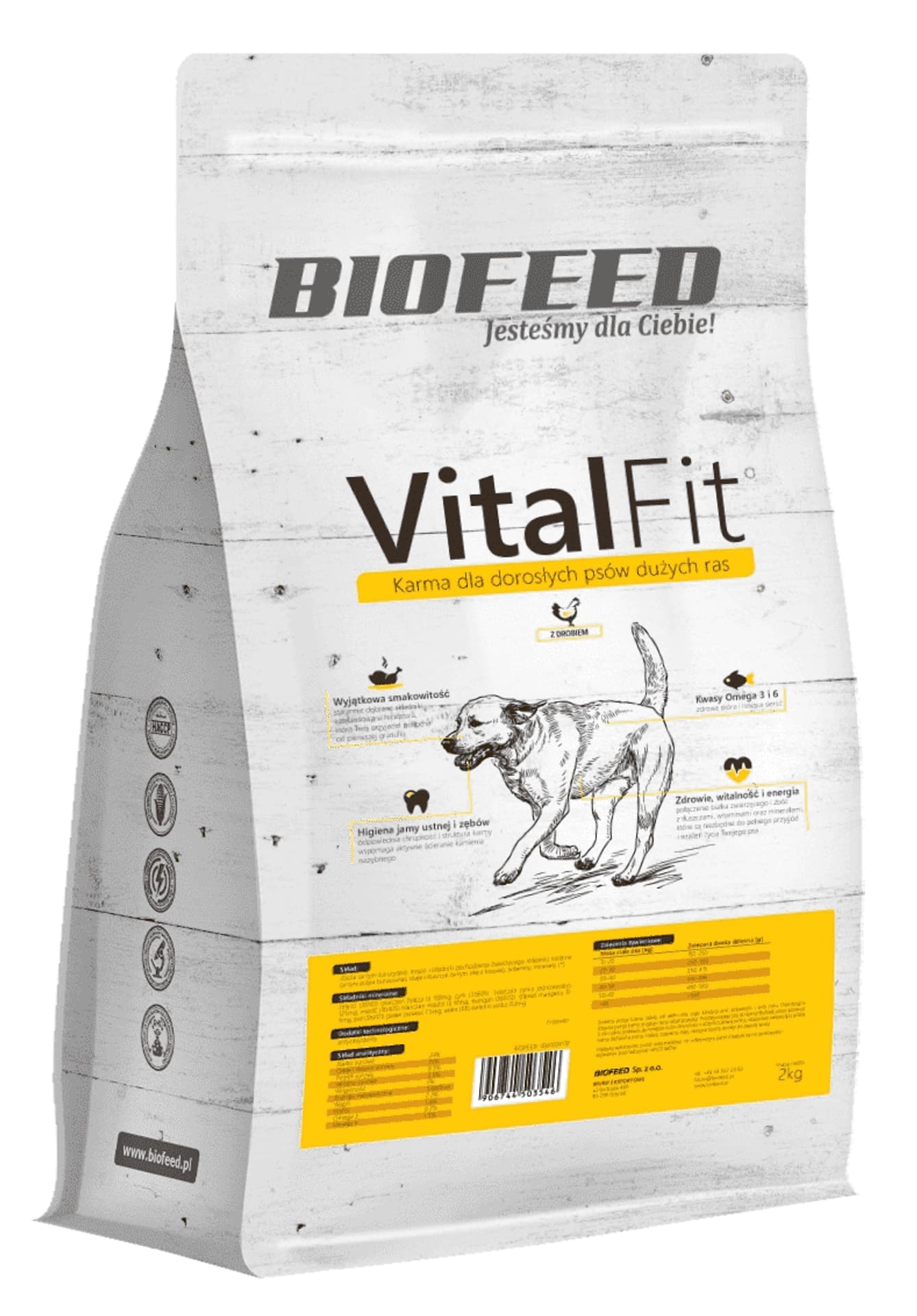 

BIOFEED VITALFIT dla dorosłych psów wszystkich ras z drobiem 2kg