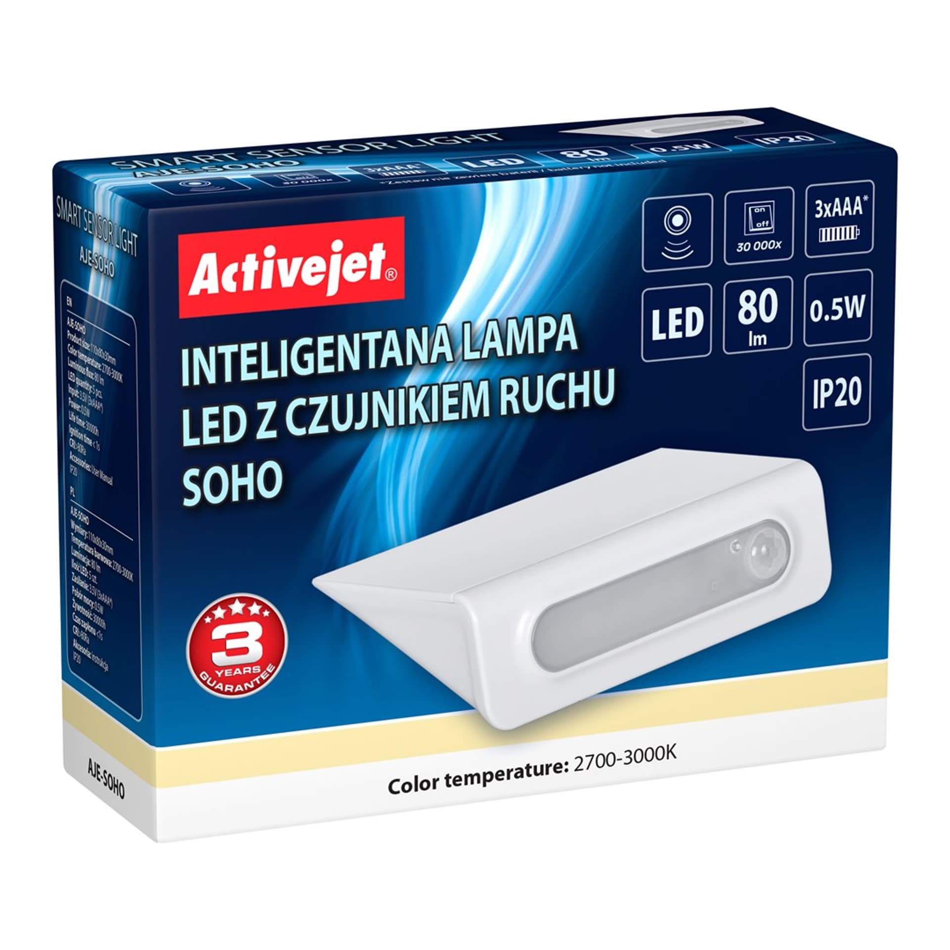 

Lampka dekoracyjna Activejet AJE-SOHO (Biały ciepły)