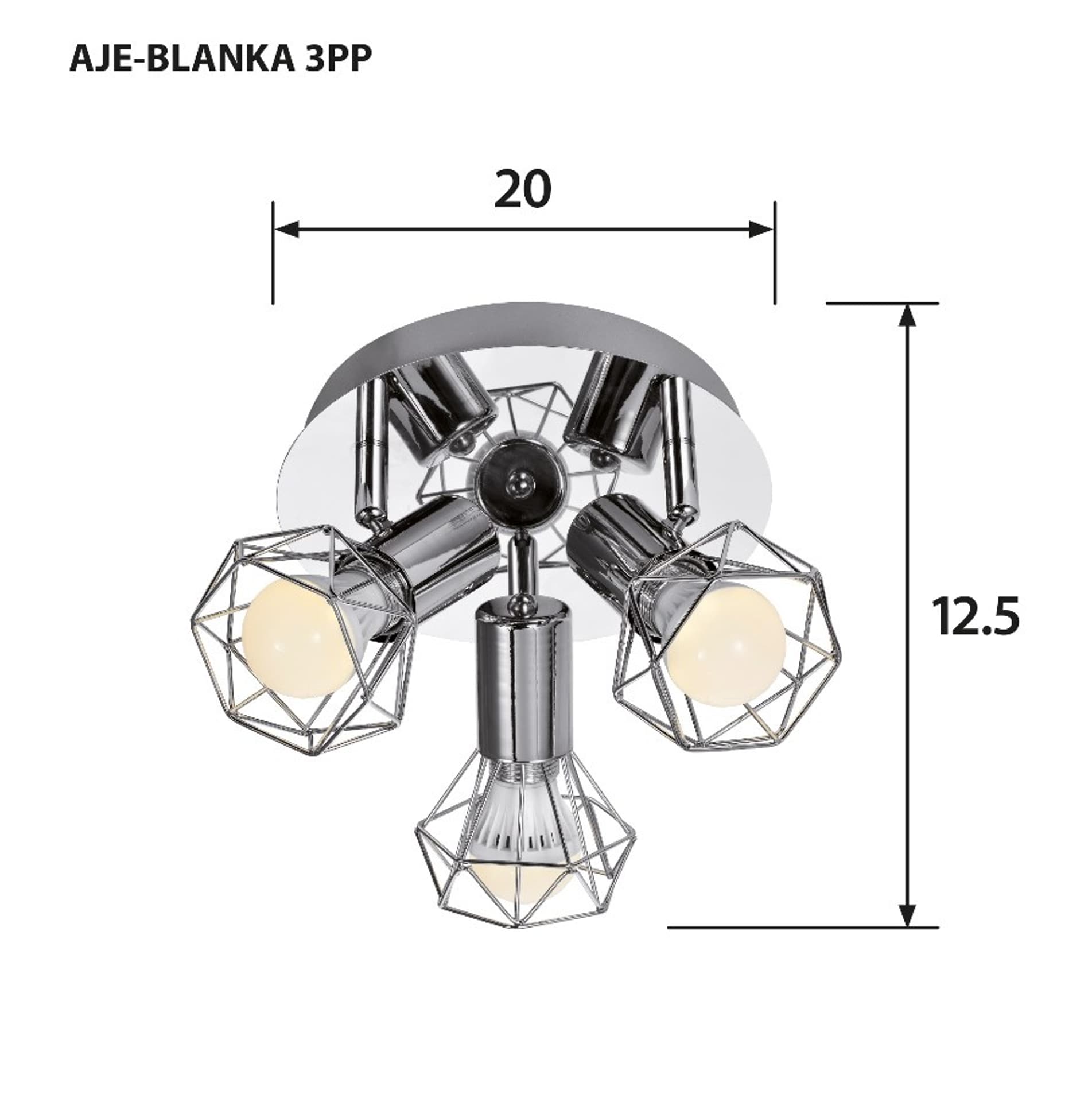 

Plafon Activejet AJE-BLANKA 3PP (120 W; E14 x 3)