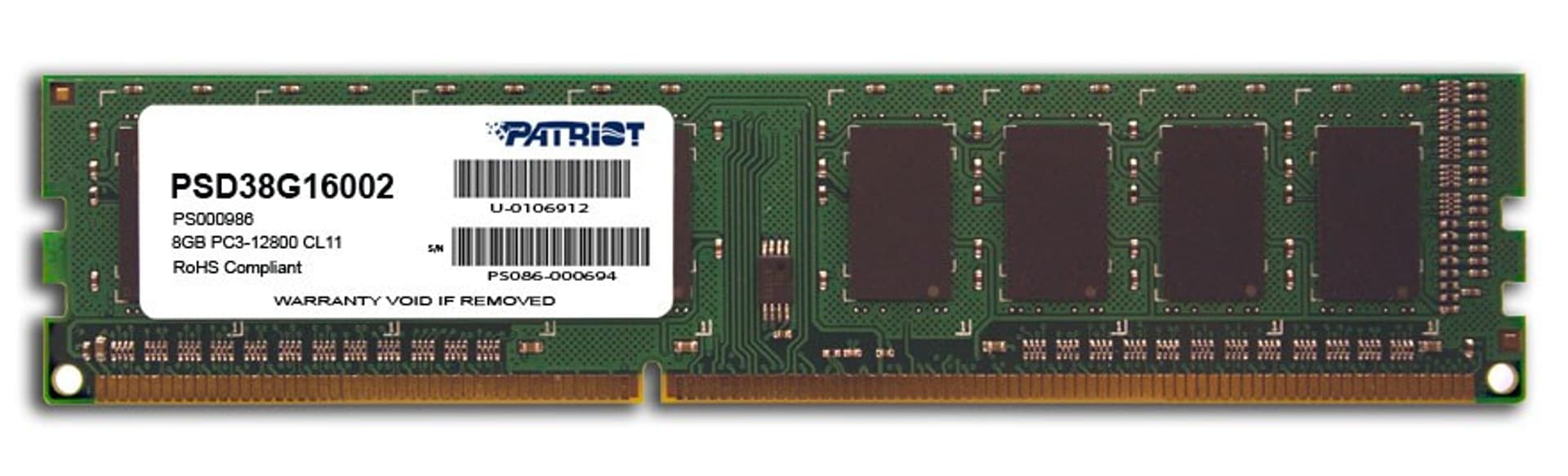 

DDR3 Signature 8GB/1600(1*8GB) CL11, 1*8gb) cl1