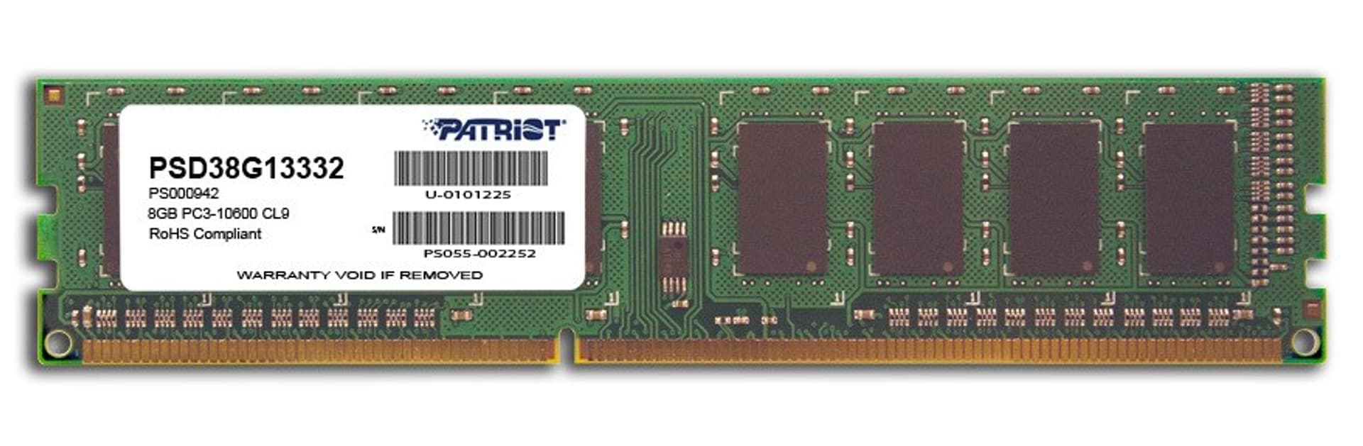 

Pamięć PATRIOT DIMM DDR3 8GB 1333MHz 9CL 1.5V SINGLE