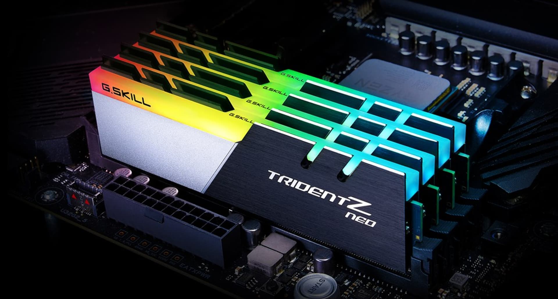 

Zestaw pamięci G.SKILL TridentZ Neo AMD RGB F4-3200C16D-32GTZN (DDR4 DIMM; 2 x 16 GB; 3200 MHz; CL16)