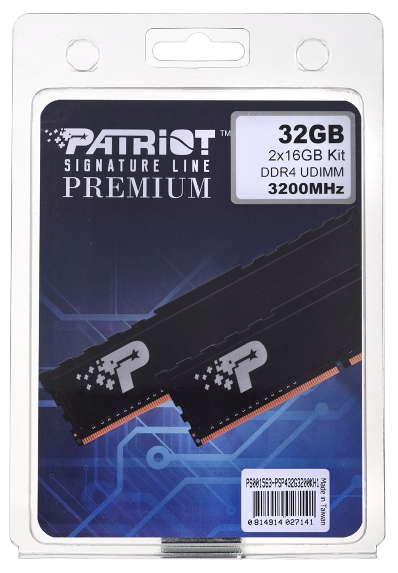 

Patriot Premium Black DDR4 2x16GB 3200MHz