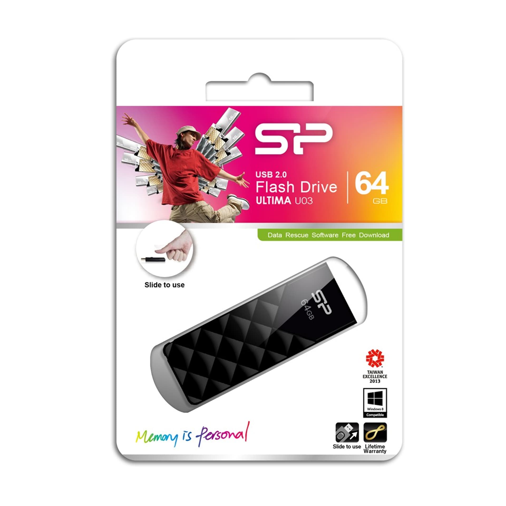 

Pendrive Silicon Power Ultima U03 64GB USB 2.0 kolor czarny