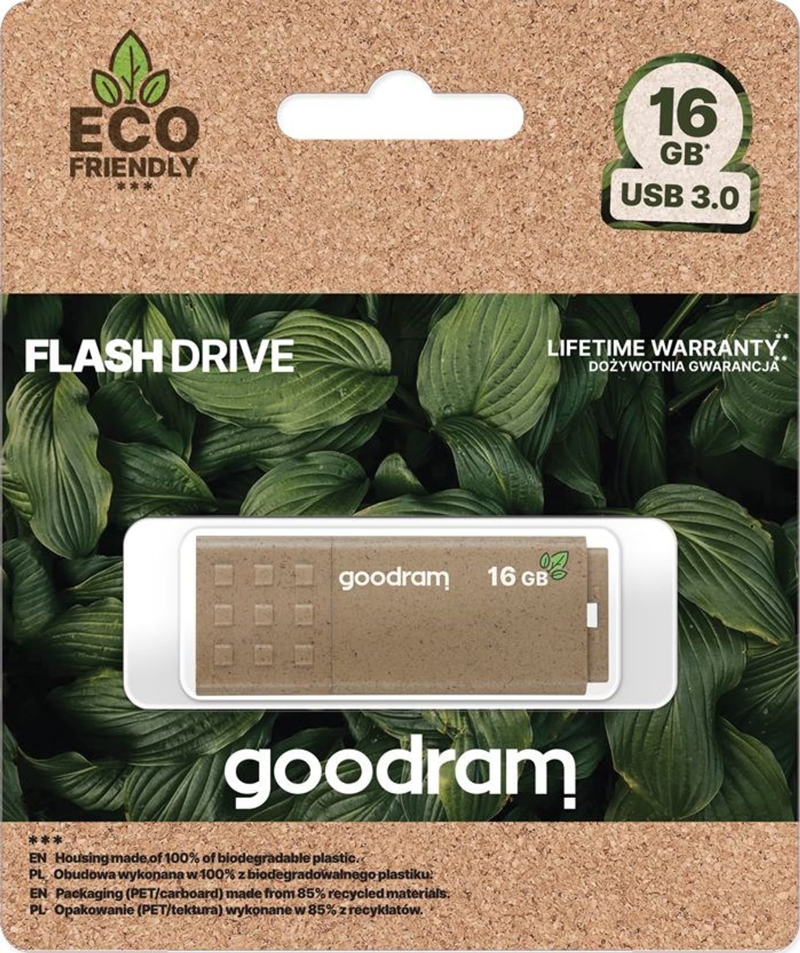 

GOODRAM FLASHDRIVE 16GB UME3 ECO FRIENDLY USB 3.0 GOODRAM RETAIL
