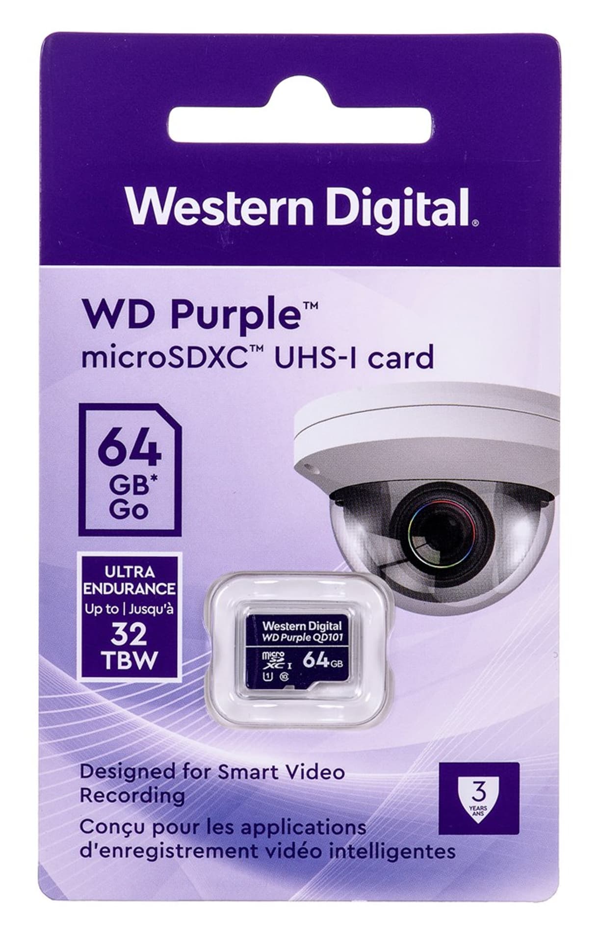 

Karta pamięci WD Purple microSDXC WDD064G1P0C (64GB; Class 10, Class U1)