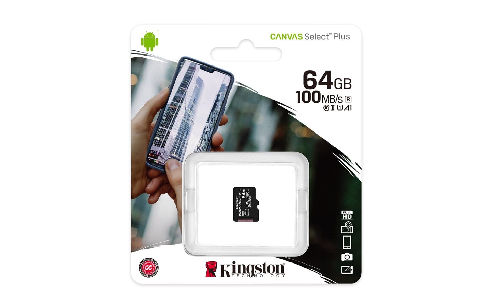 

Karta pamięci microSD 64GB Canvas Select Plus 100MB/s