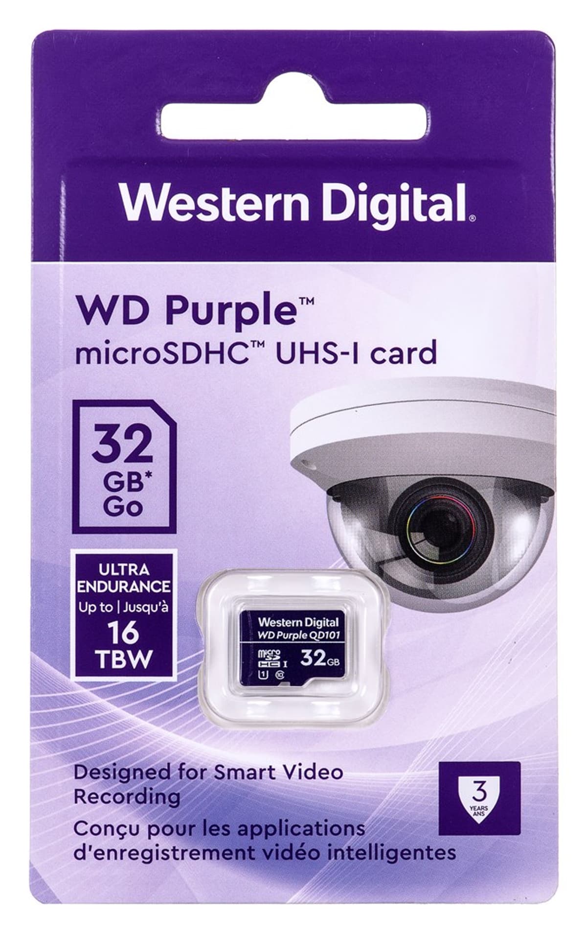 

Karta pamięci WD Purple microSDXC WDD032G1P0C (32GB; Class 10, Class U1)