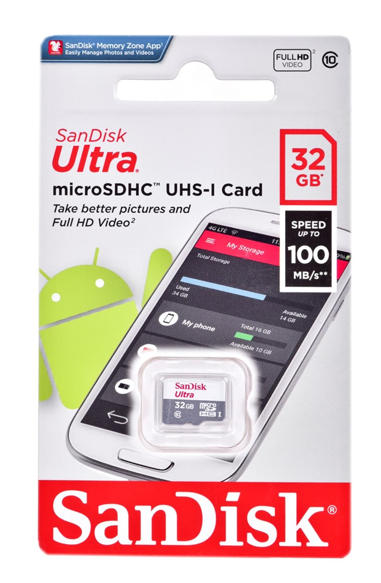 

SANDISK ULTRA microSDHC 32 GB 100MB/s