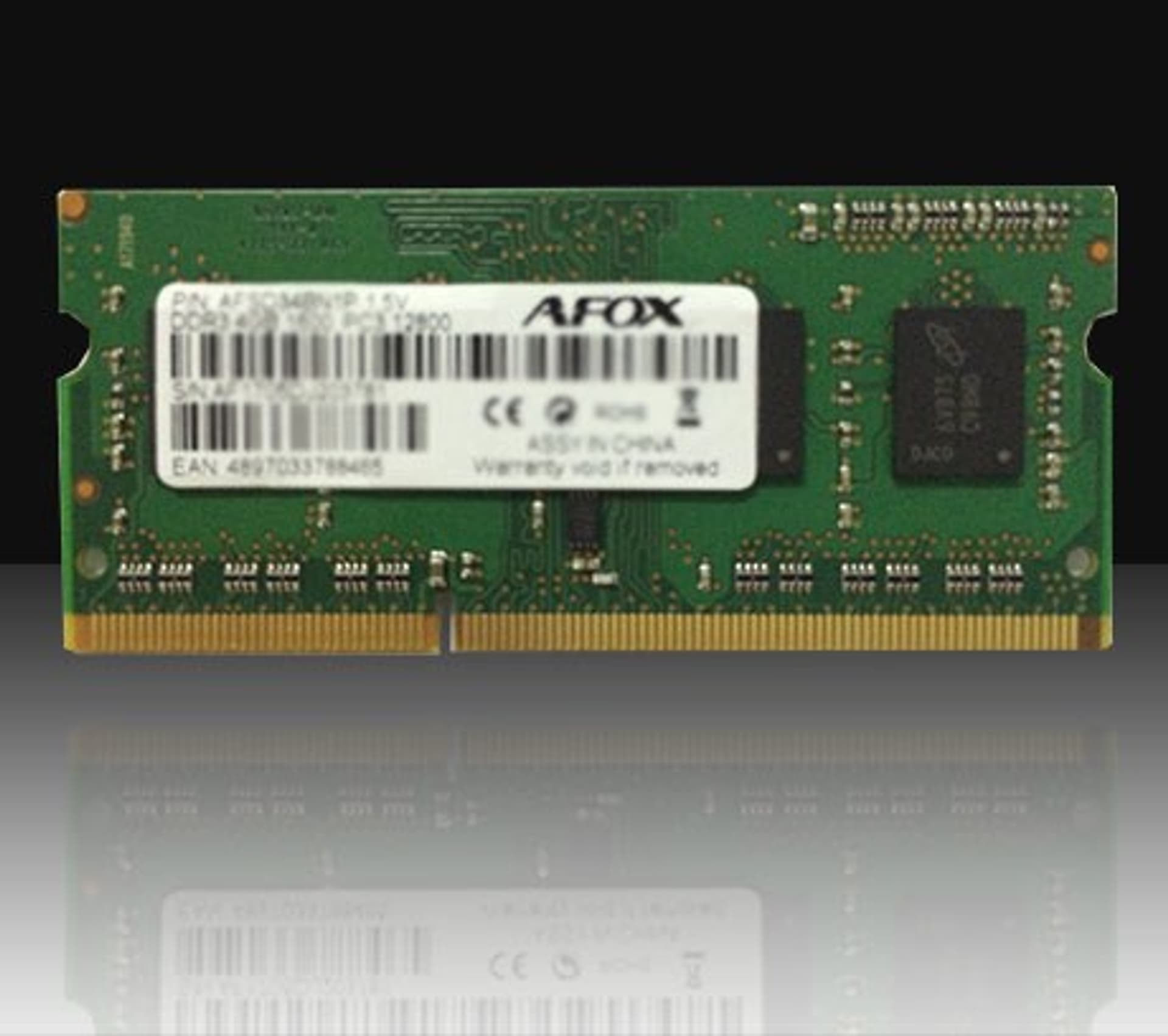 

AFOX SO-DIMM DDR3 8G 1600MHZ LV 1,35V AFSD38BK1L