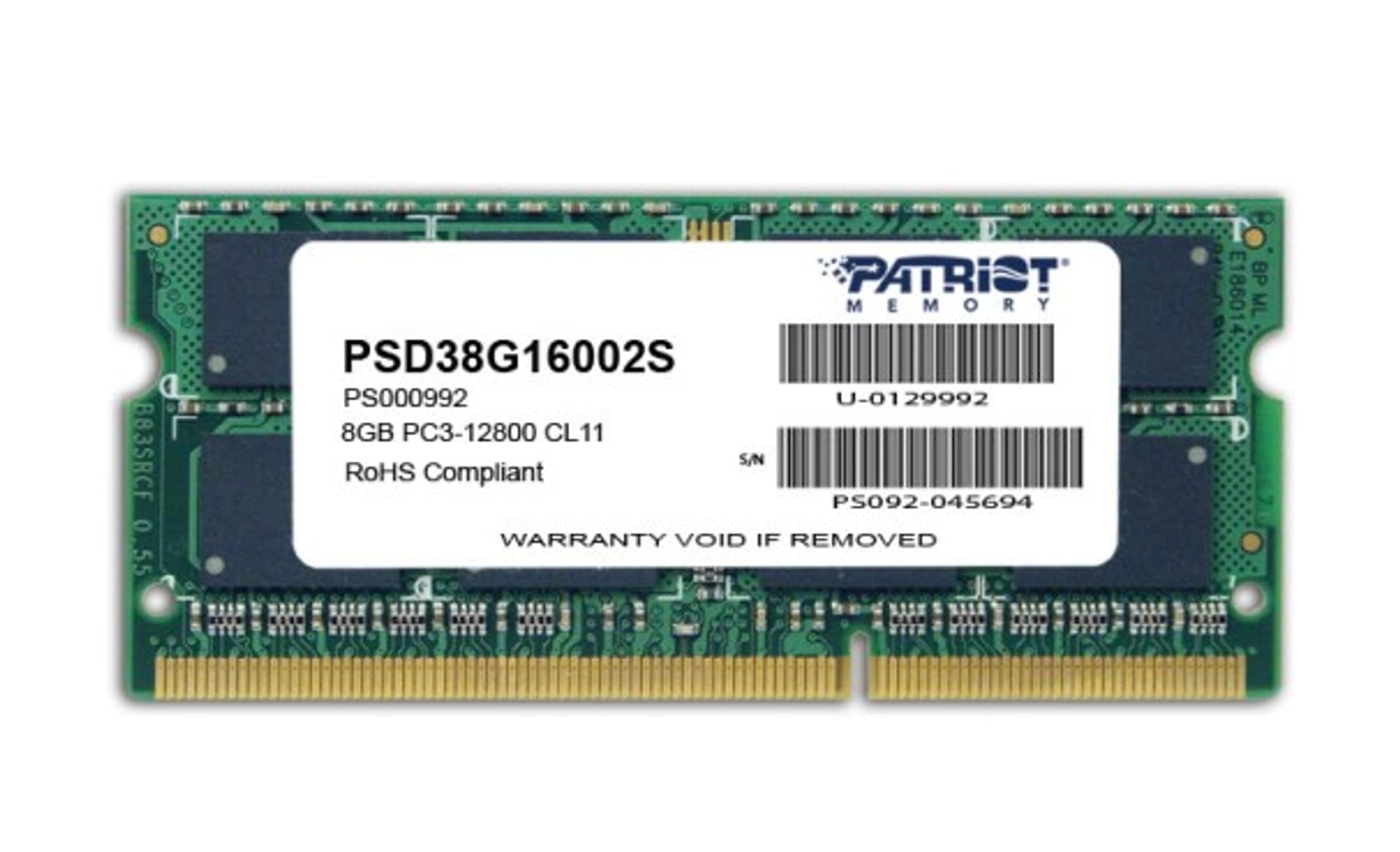 

Pamięć Ultrabook DDR3 SODIMM 8GB 1600GHz