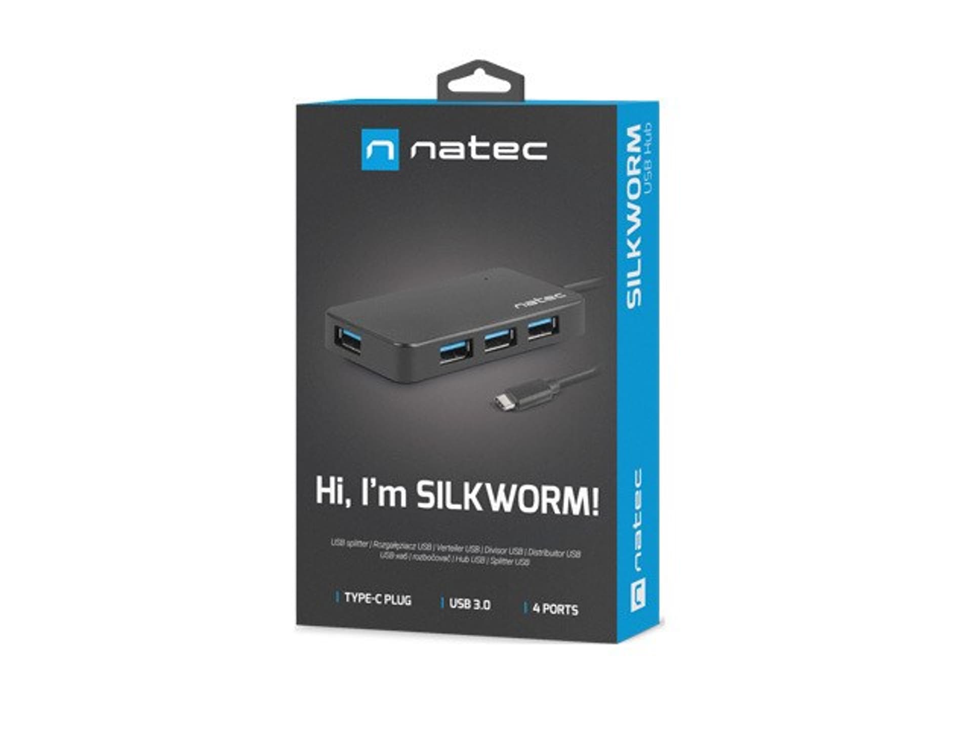 

Hub NATEC Silkworm NHU-1343 (4x USB 3.0; kolor czarny)