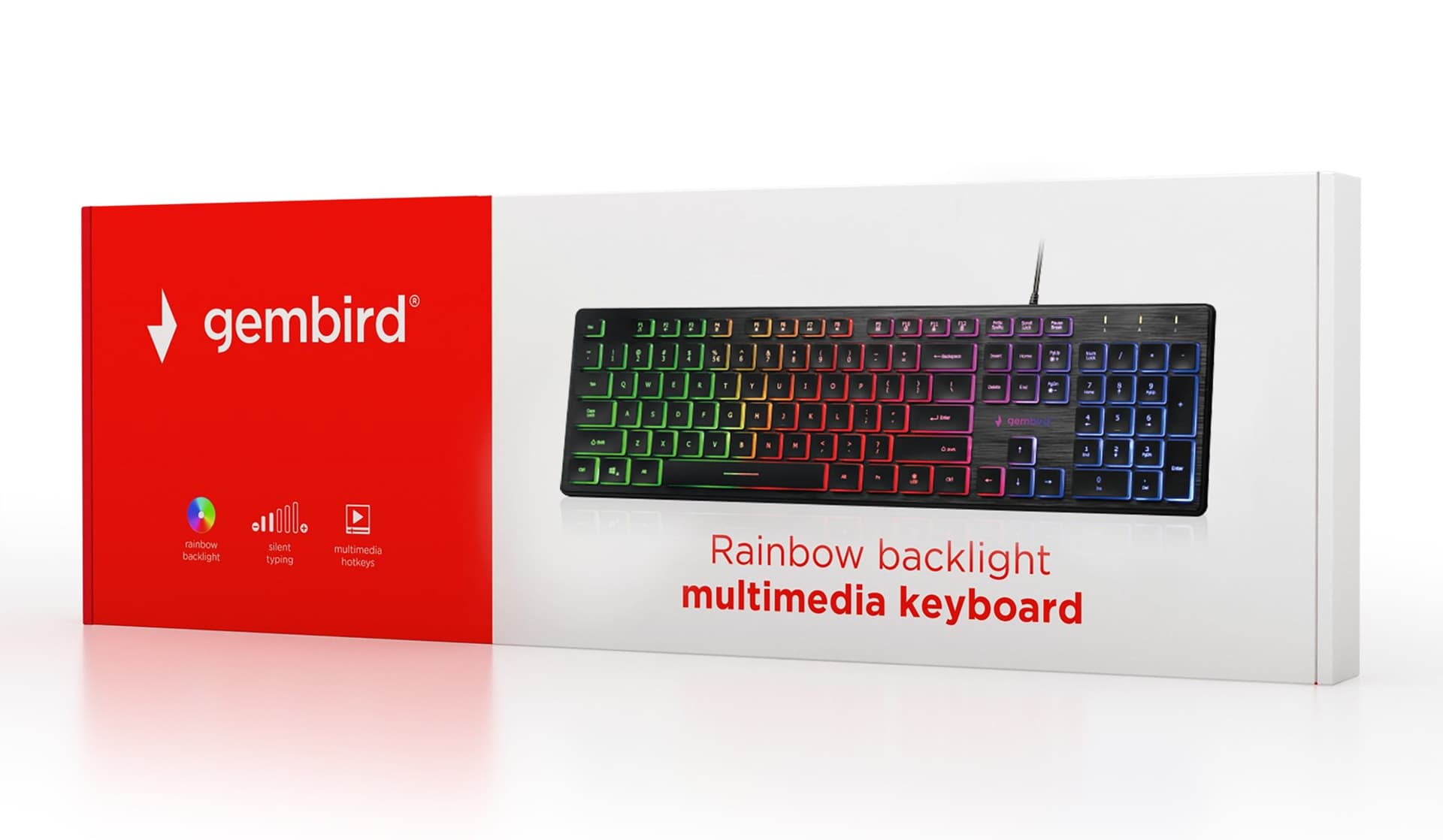 

Klawiatura membranowa GEMBIRD KB-UML-01 (USB 2.0; (US); kolor czarny)