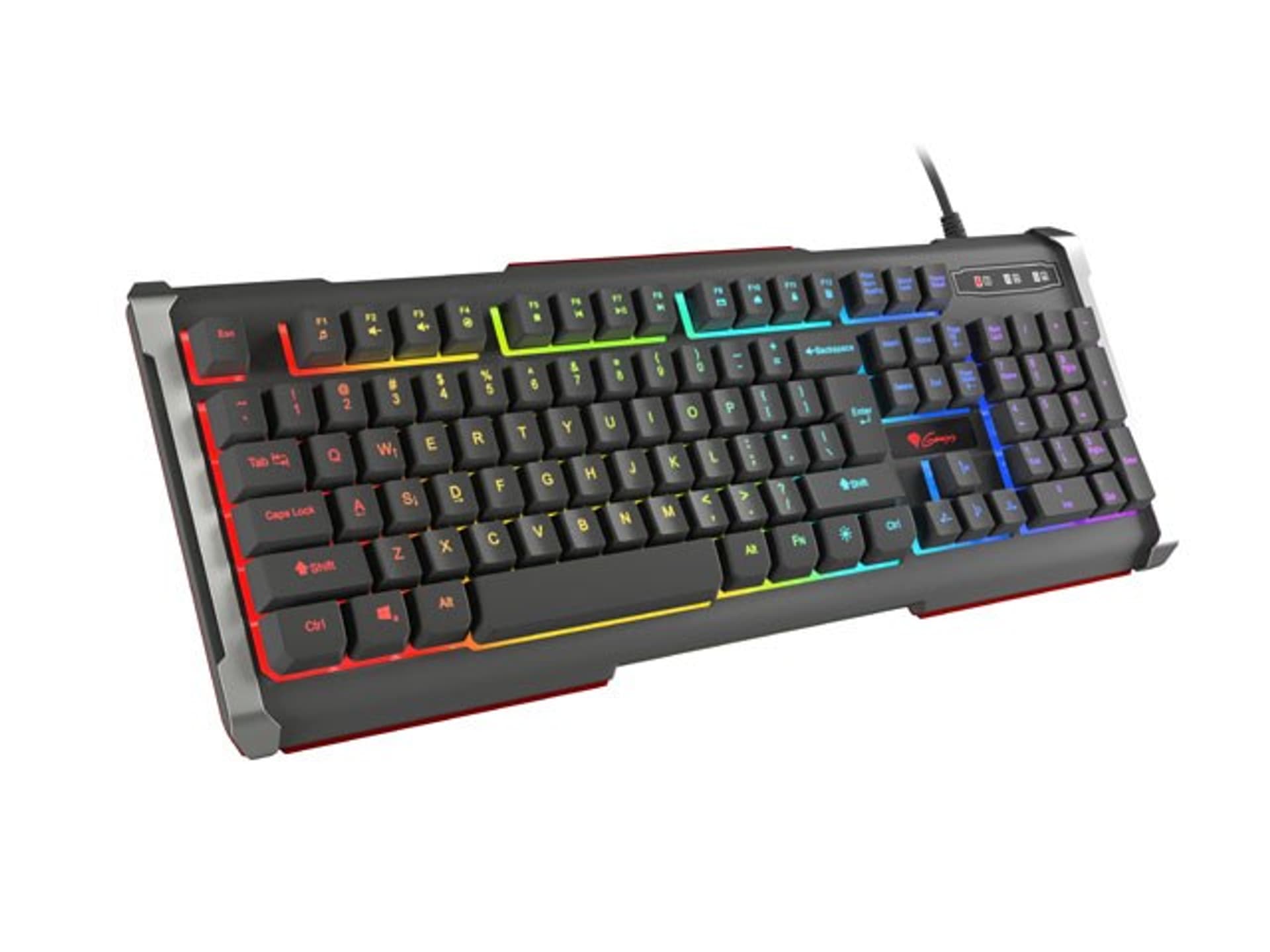 

Klawiatura membranowa NATEC Rhod 400 RGB NKG-0993 (USB 2.0; (EU); kolor czarny)