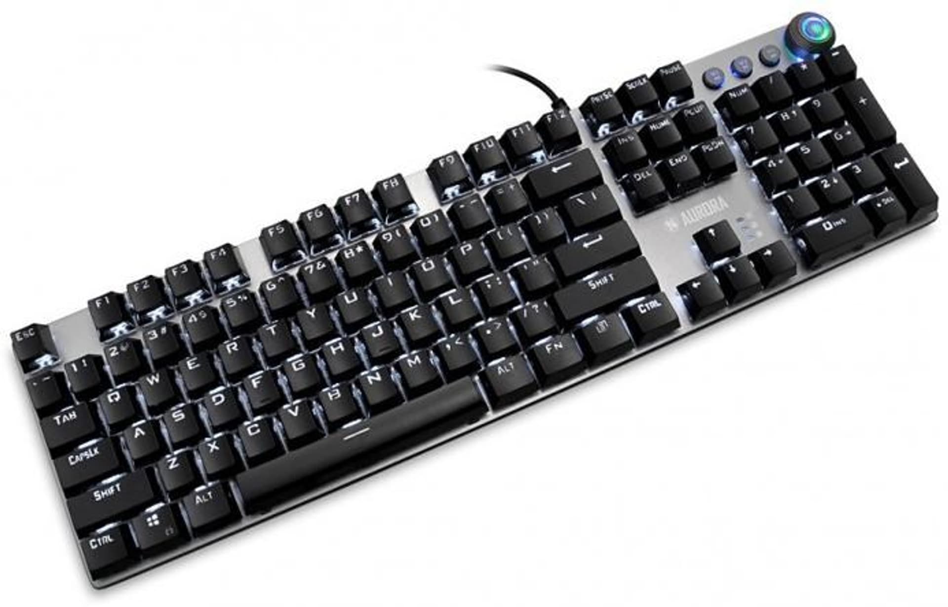 

Klawiatura mechaniczna IBOX AURORA K-4 RGB IKGMK4 (USB; (US); kolor czarny)