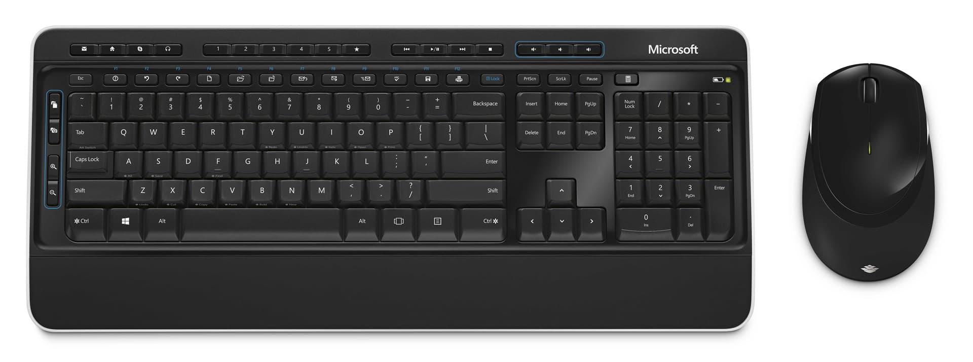 

Microsoft PP3-00023 WrlssDsktp3050 with AES USB Eng IN CD Keyboard and Mouse Set, Wireless, US