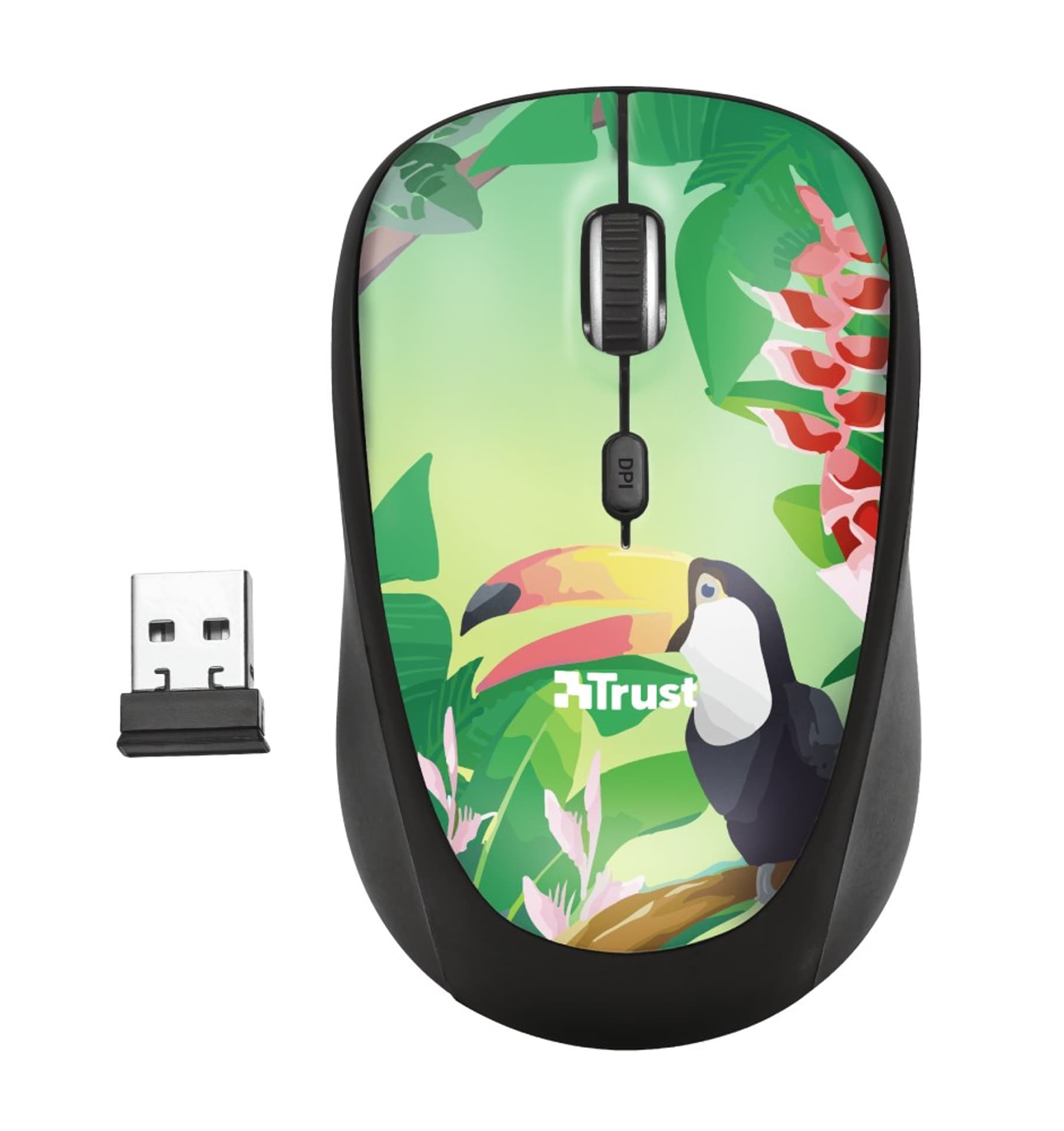 

Mysz Trust Yvi Wireless Toucan 23389 (optyczna; 1600 DPI; kolor zielony)