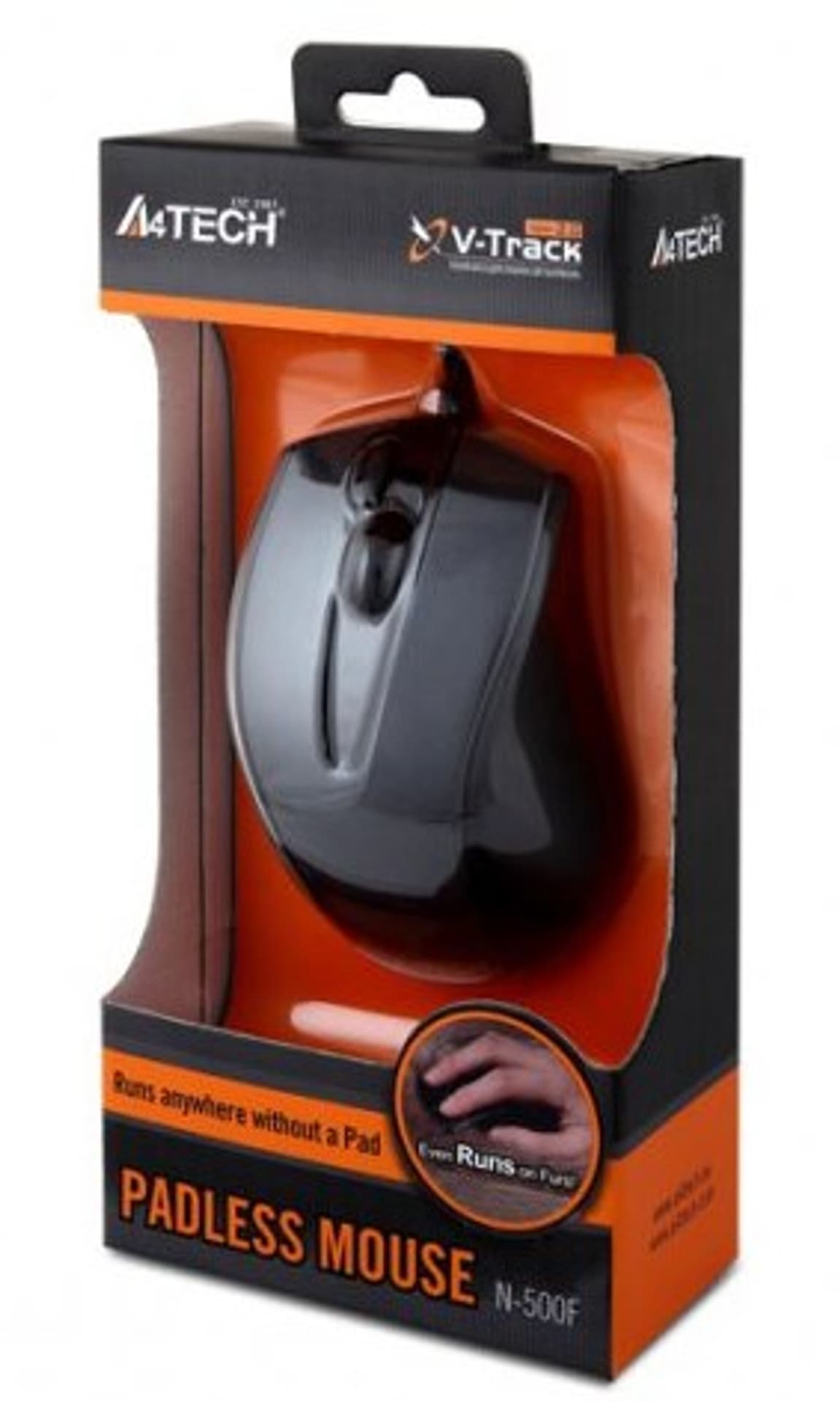 

Mysz A4 TECH V-track N-500F-1 A4TMYS40975 (optyczna; 1000 DPI; kolor czarny)