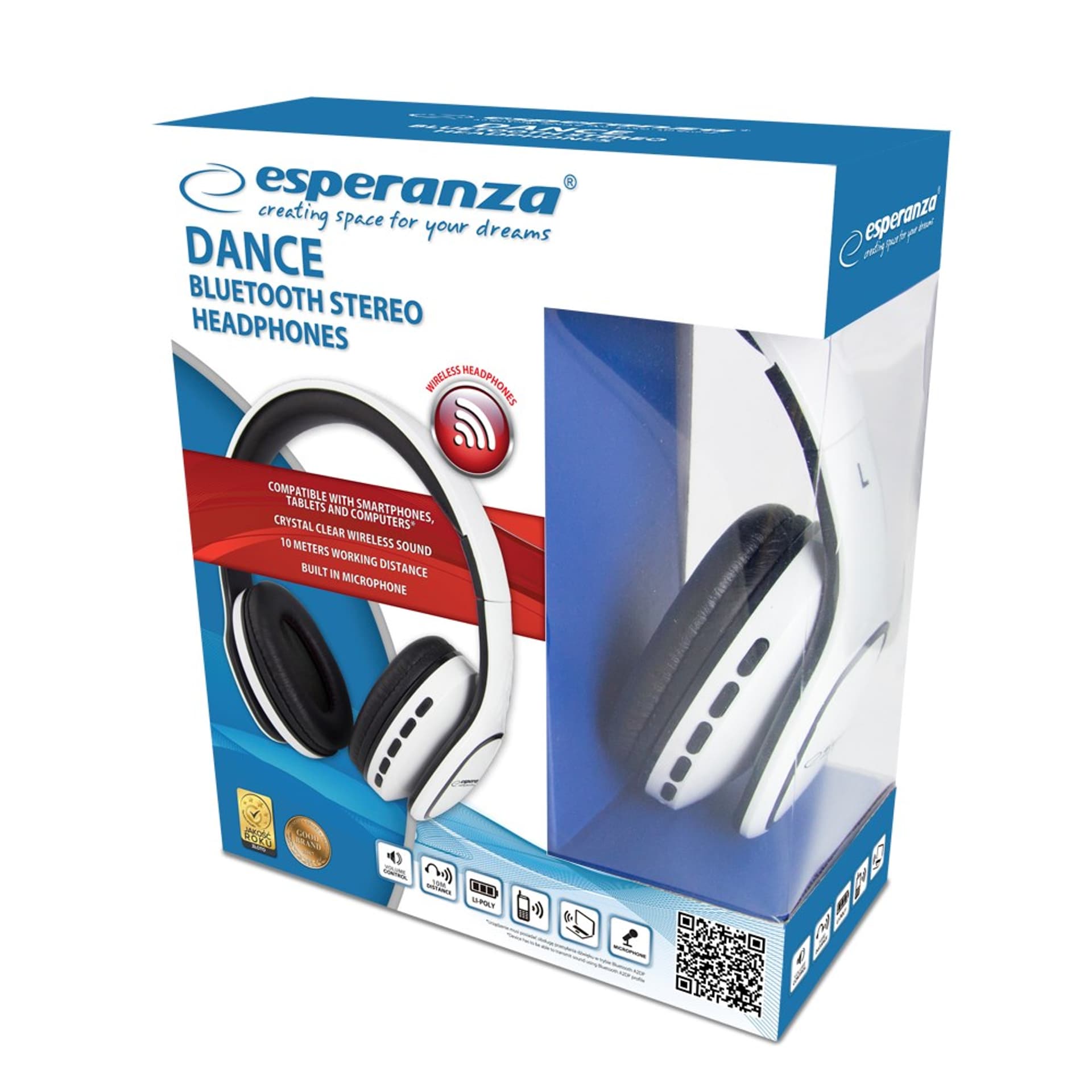 

ESPERANZA SŁUCHAWKI BLUETOOTH DANCE BIAŁE EH213W