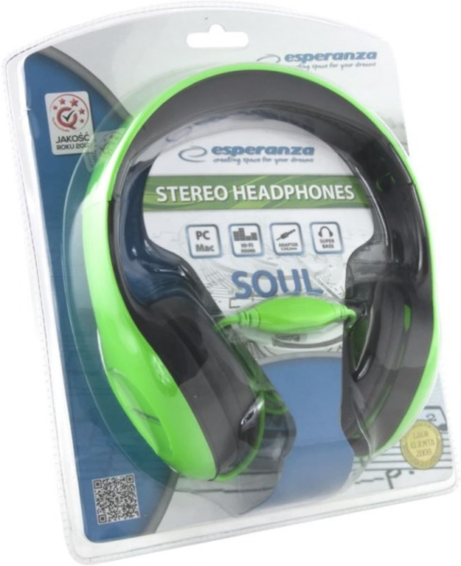 

Słuchawki Esperanza Soul EH138G (kolor zielony)