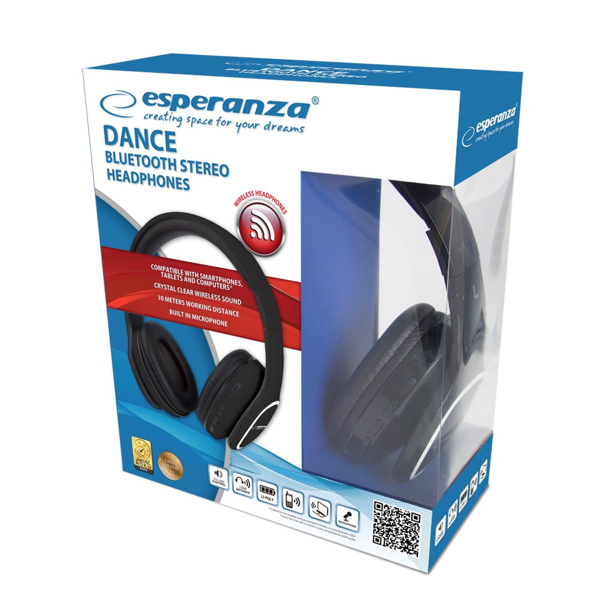 

ESPERANZA SŁUCHAWKI BLUETOOTH DANCE CZARNE EH213K