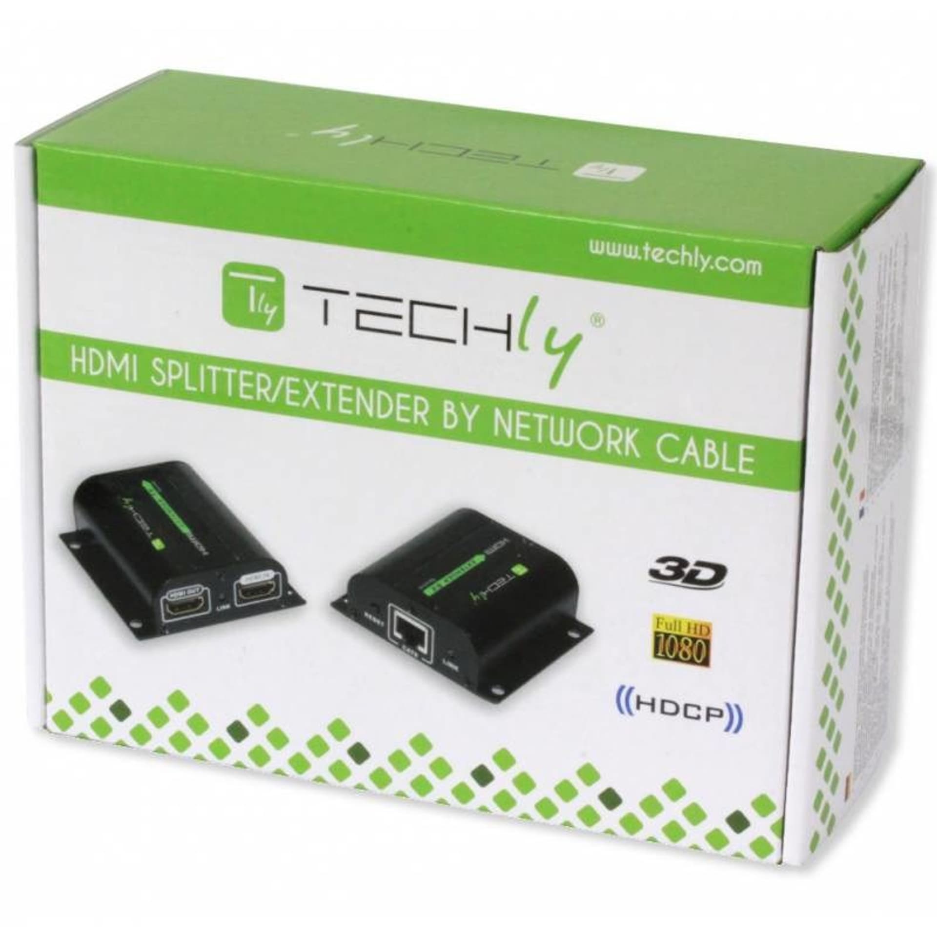 

TECHLY EXTENDER HDMI PO SKRĘTCE KAT.6/6A/7 DO 60M Z IR IDATA EX-HL21D