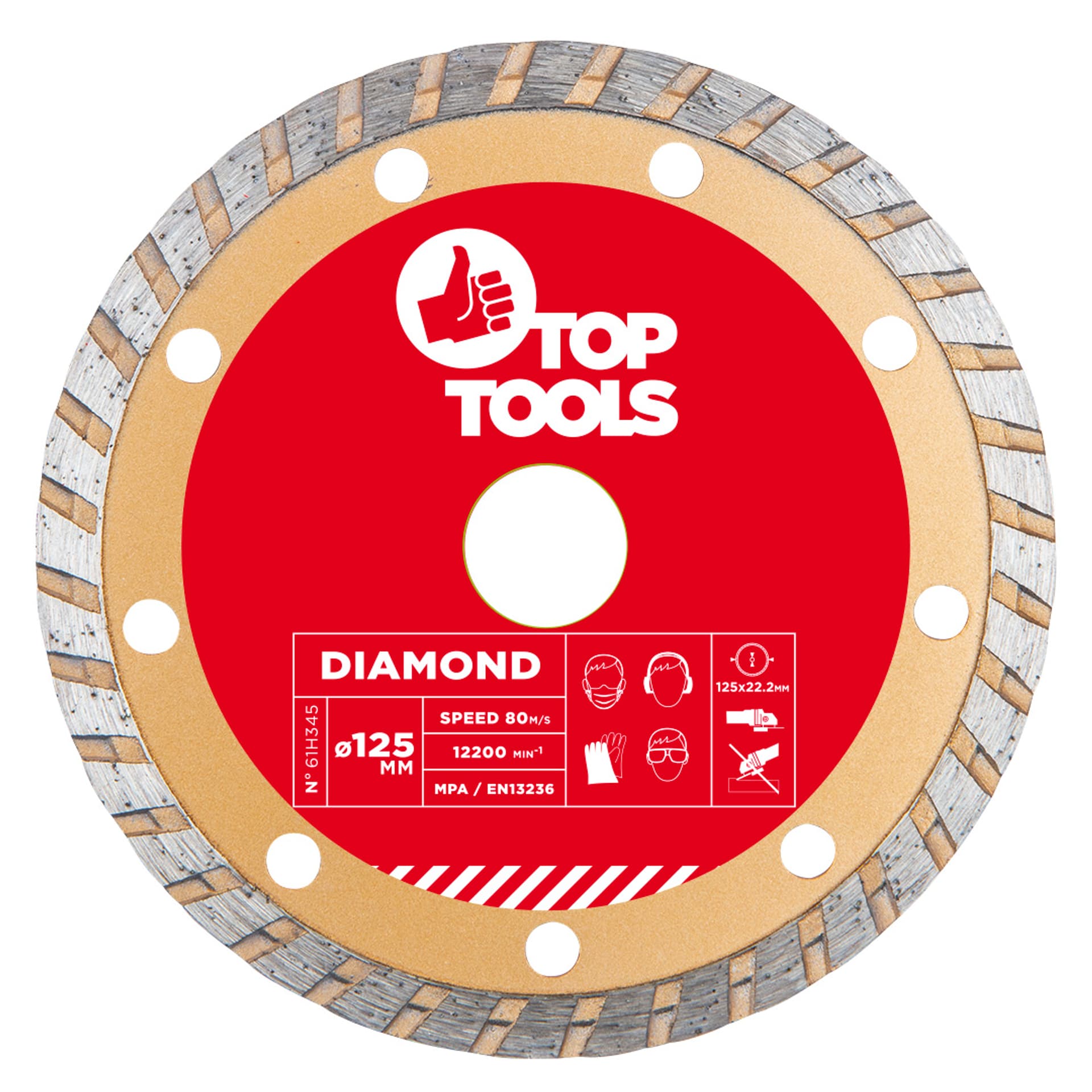 

Tarcza diamentowa 125 x 22.2 mm, turbo