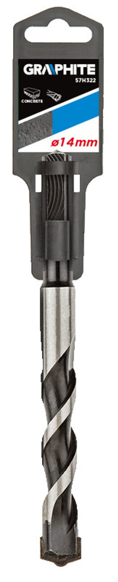 

Wiertło do betonu 14 x 150 mm, końcówka motylkowa