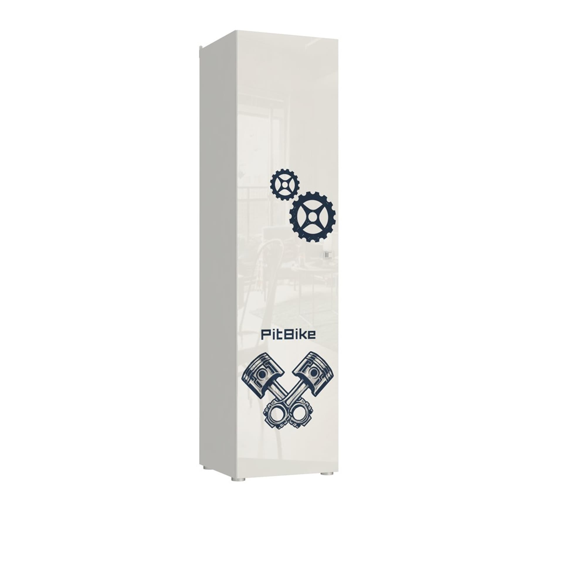 

Regał 50x200x55 MOTO bi/bi.poł/zębatka nadruk