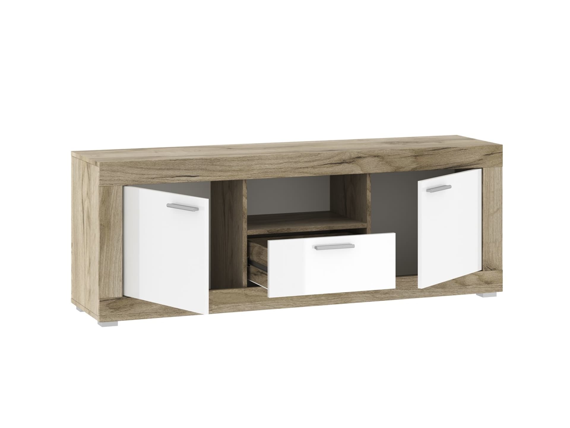 

Szafka RTV 151x55x37 WARSAW dąb craft/biały poł.