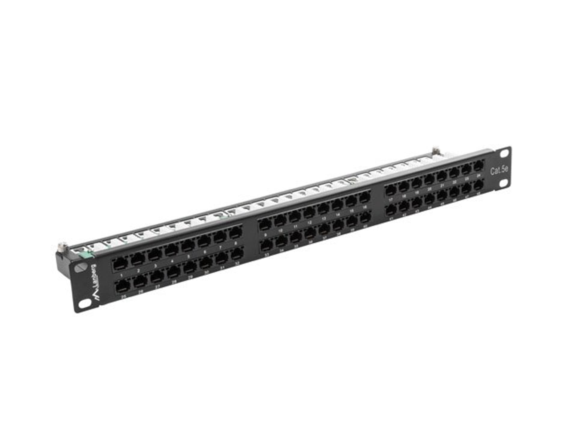 

Patch panel Lanberg PPU5-1048-B (1U; 19"; kat. 5e; 48xRJ-45)