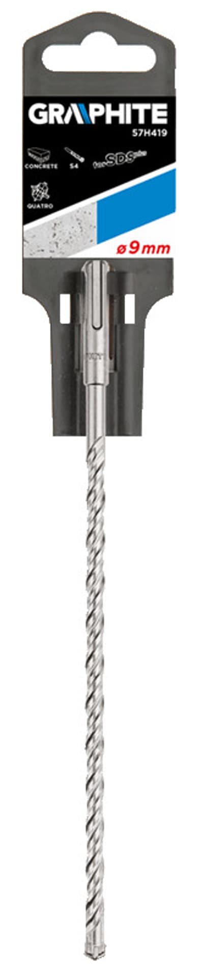 

Wiertło do betonu SDS Plus, 9 x 260 mm, S4, quatro