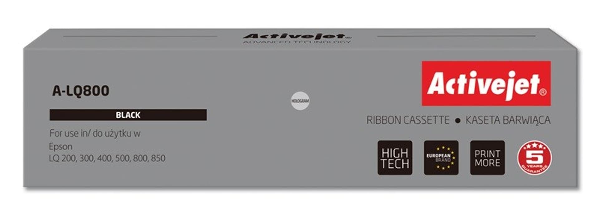 

Activejet Kaseta barwiąca A-LQ800 (zamiennik Epson S015019 / S015021; Supreme; czarny)